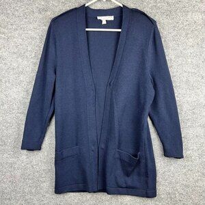 ST. John Separates Women's‎ Knit Cardigan w/ Gold Button Sz M Pockets USA Made